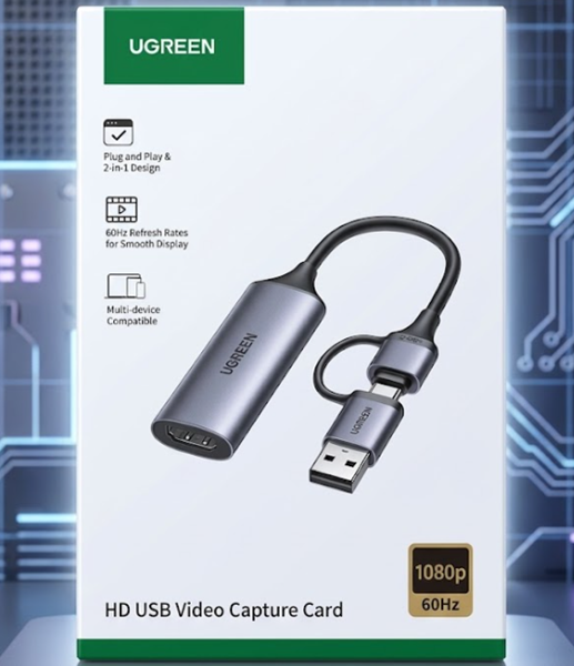 Thiết Bị Ghi H&igrave;nh HDMI to USB-C/USB-A Full HD 1080P@60Hz UGREEN CM716 25854